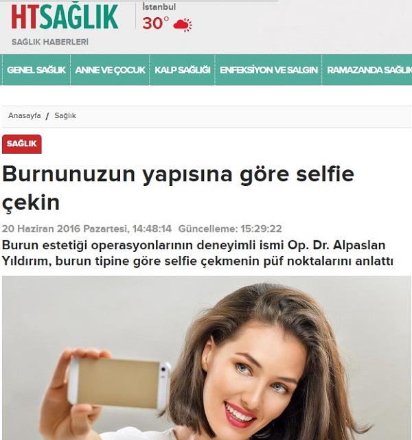 Burnunuzun Yapısına Göre Selfie Çekin